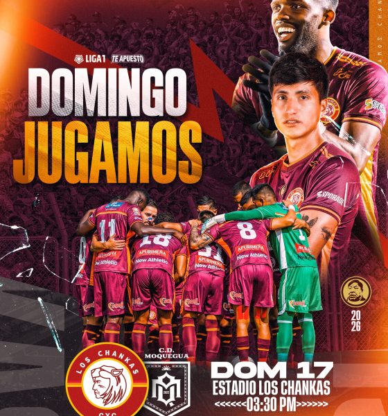 DOMINGO 17 FUTBOL DE LIGA 1 LOS CHANCAS VS CLUD DEPORTIVO MOQUEGUA